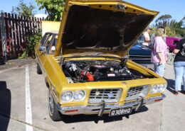 HQ Statesman DeVille bonnet up view at Chrome Bumpers Brighton Car Meet