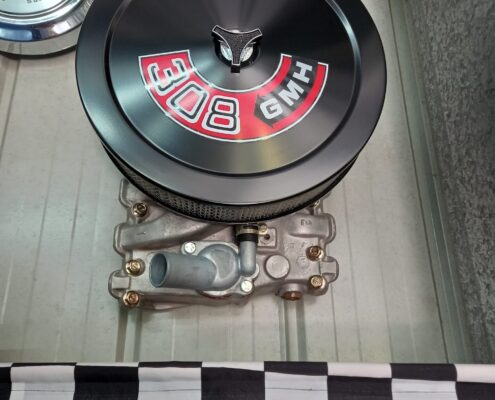 Air Filter fitted to 308 4 Barrel Manifold