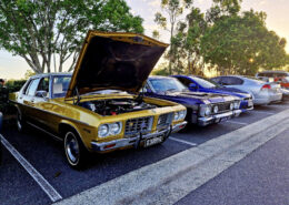 HQ Statesman DeVille bonnet up view at Old Skool Cars n Pizza Car Meet