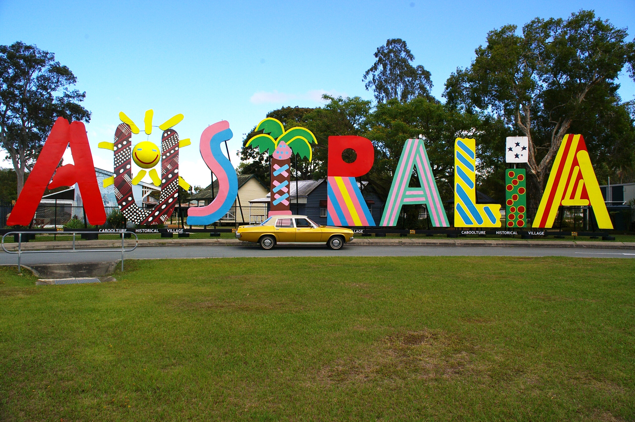 HQ Statesman DeVille side view Australia sign Caboolture Historical Village